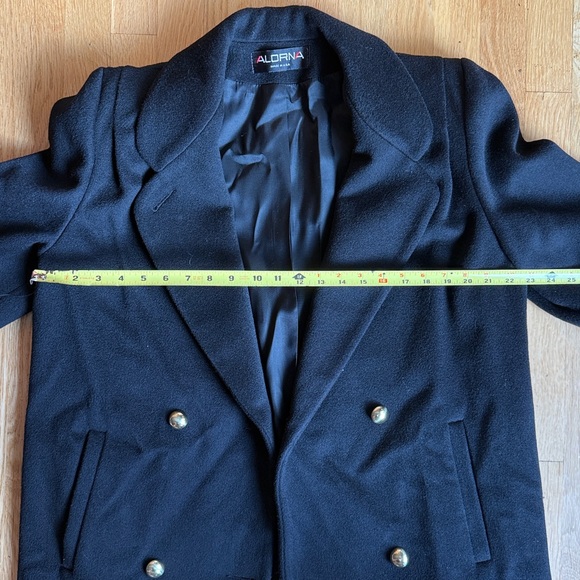 100% Wool Black Pea Coat - Picture 10 of 10